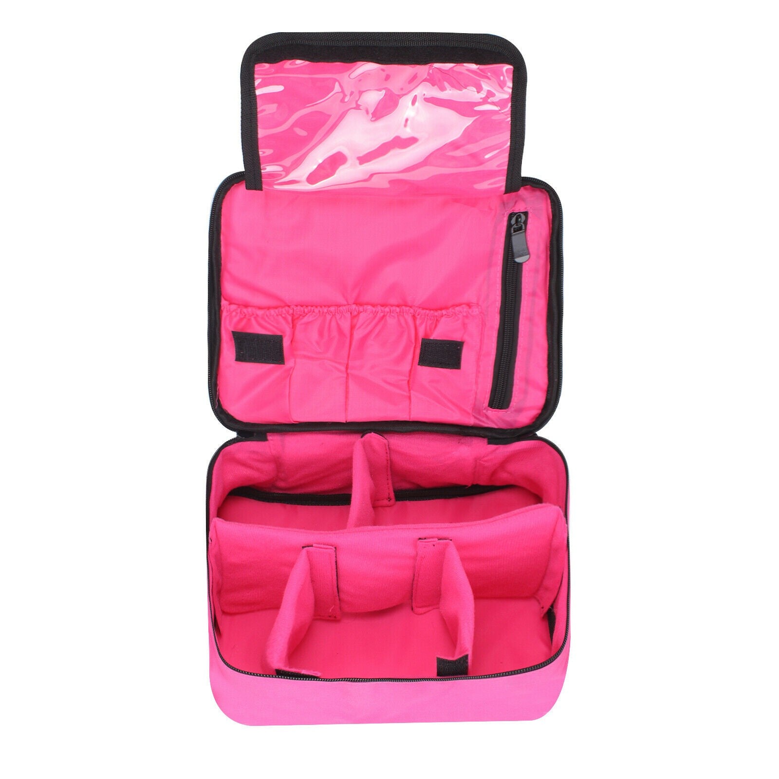 Travel toiletry bag black and pink color options