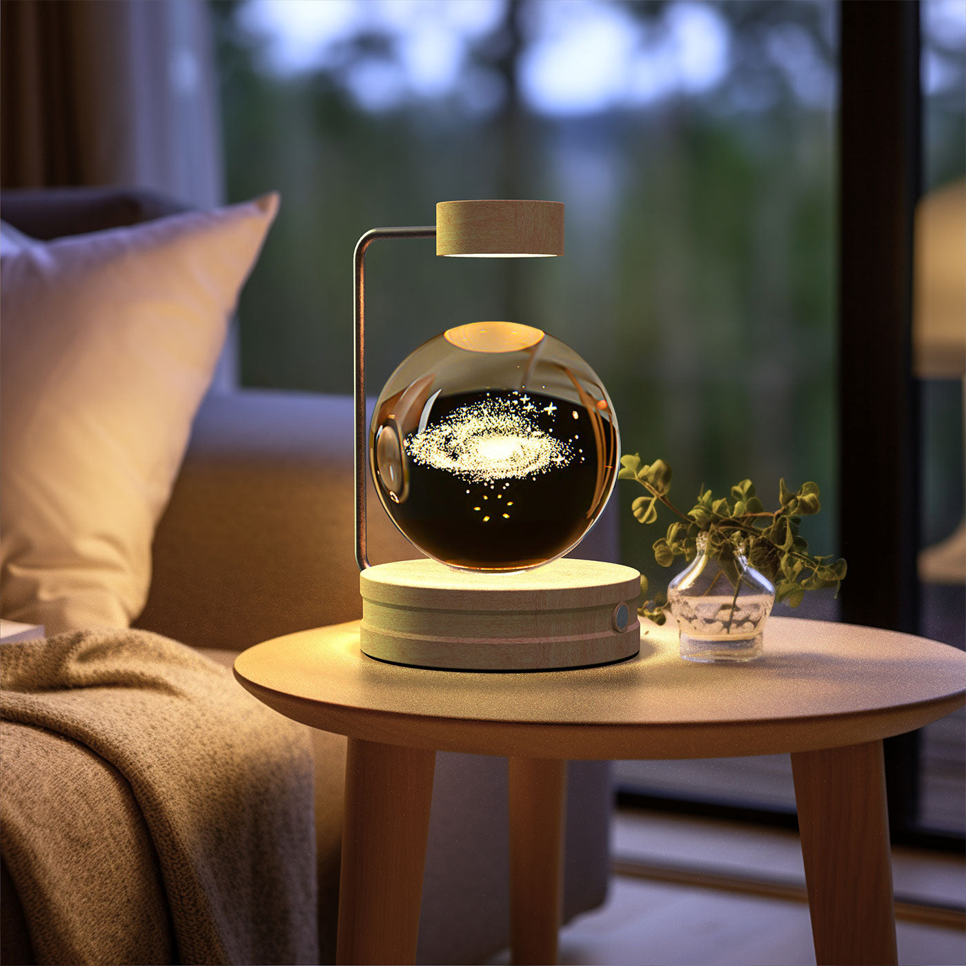 3D crystal night light with wood base, design option 36 of 51