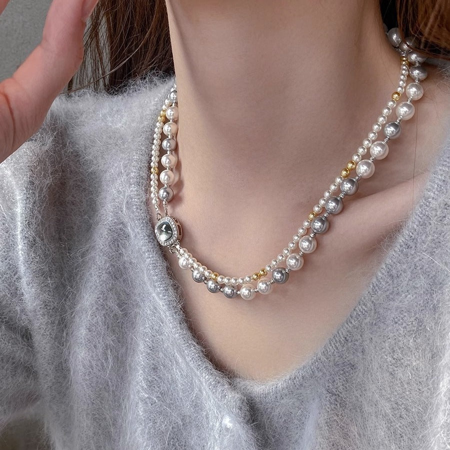 Micro-inlaid square dual-wear double-layer necklace - photo 5 of 7