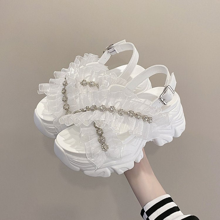 Rhinestone Platform Sports Sandals - photo 4