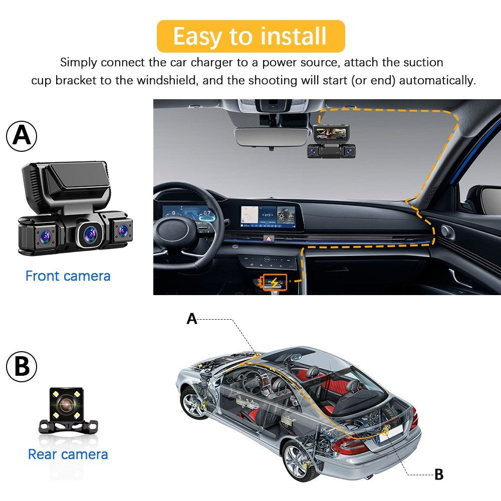 4-channel WiFi dash cam - rear camera