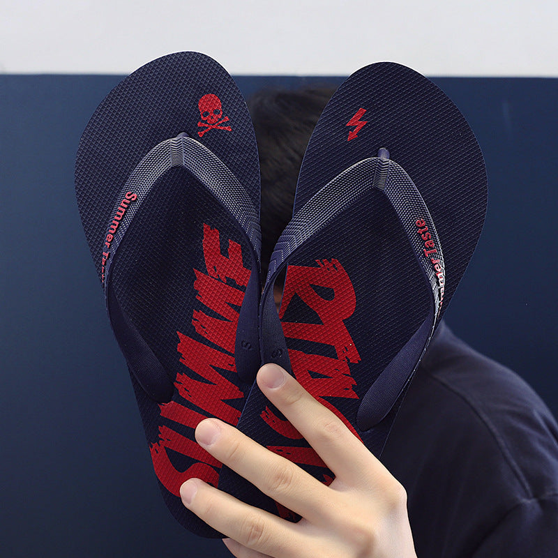 Men's non-slip flip-flops - Red