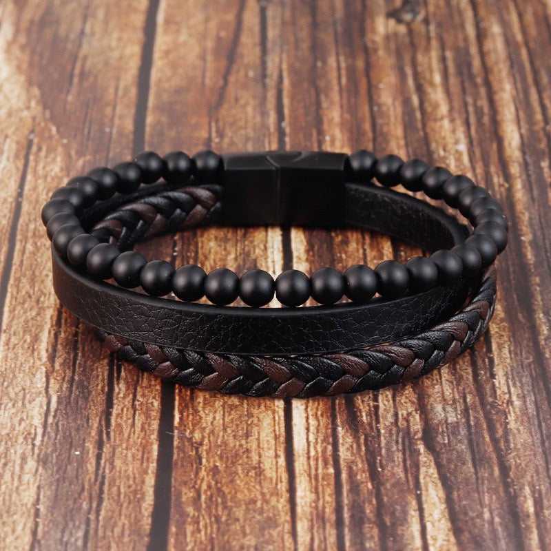 Men's Titanium Steel Geometric Bracelet, Polished