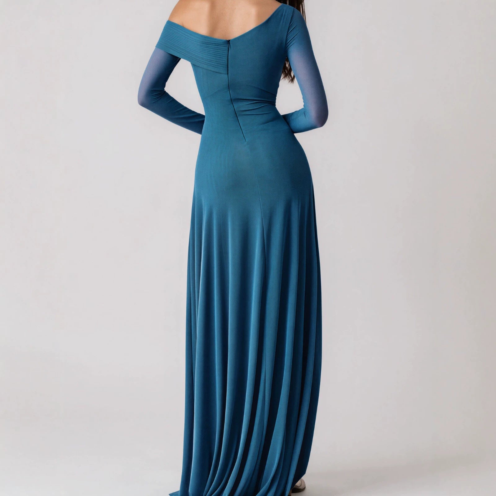 mermaid dress sheer mesh close-up