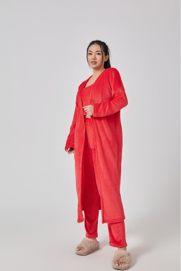 Cozy 3-Piece Pajama Lounge Set – Soft Matching Winter Loungewear - product photo 10 of 14