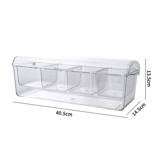 Food container shown open with lid removed