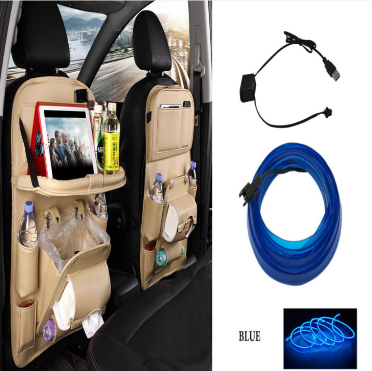 PU Leather Car Storage Bag – Multifunction Seat Back Hanging Organizer - product photo 6 of 8