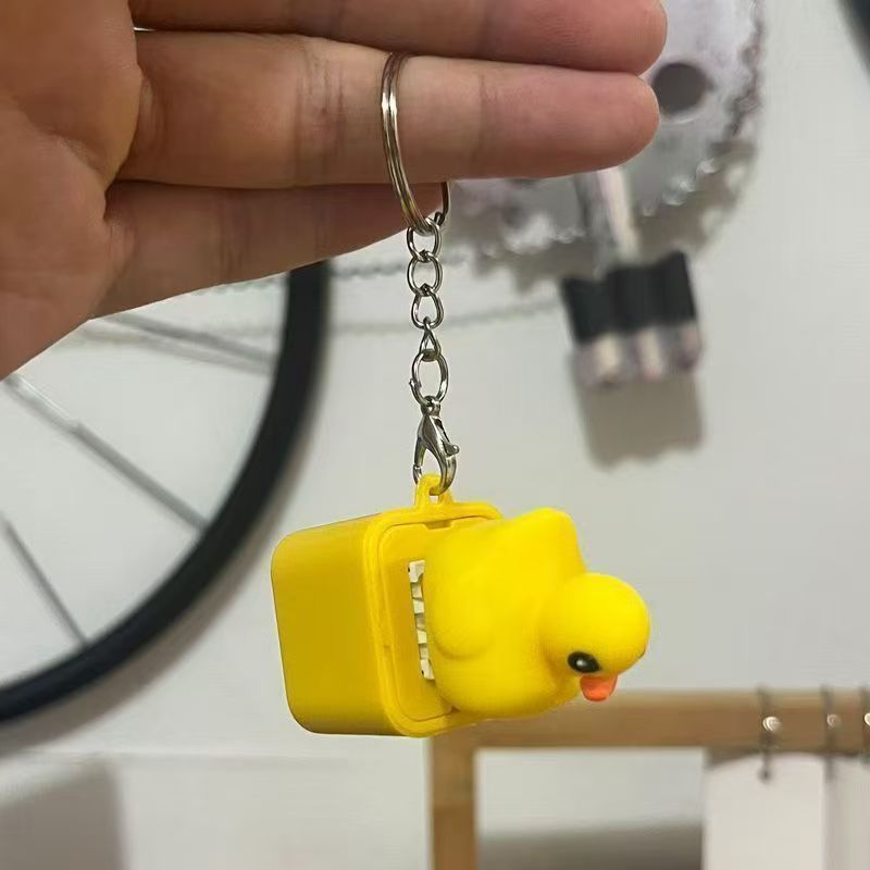 Stress-relief keychain toy, frog design