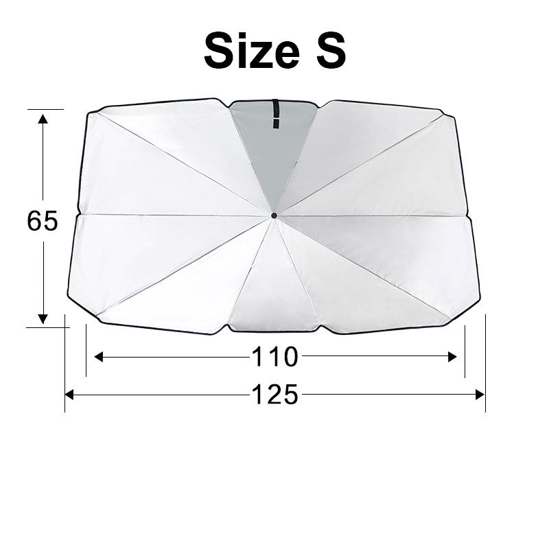 Foldable Car Windshield Sunshade – UV & Heat Blocking Umbrella Cover - product photo 9 of 10