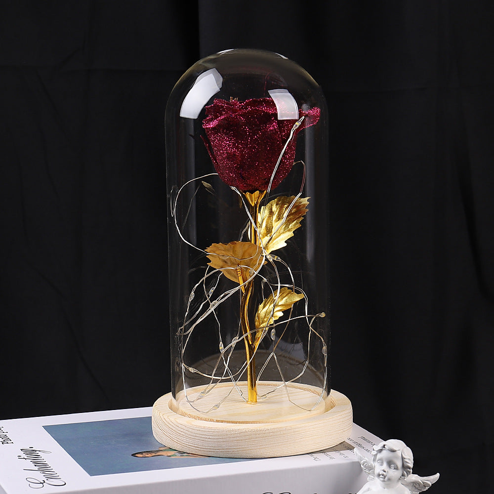 Eternal Rose LED Light in Glass Dome – Romantic Gift for Valentine's, Weddings & Mother's Day - product photo 5 of 5