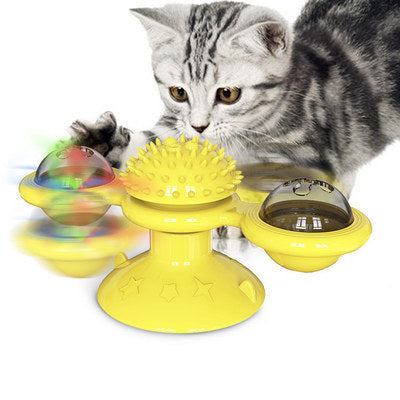 Cat Rotating Windmill Toy – Suction Scratching & Teeth-Grinding Toy – photo 7 of 18