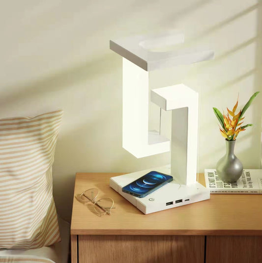 Floating Wireless Charging Night Lamp – Smartphone Charger & Table Light - product photo 2 of 8