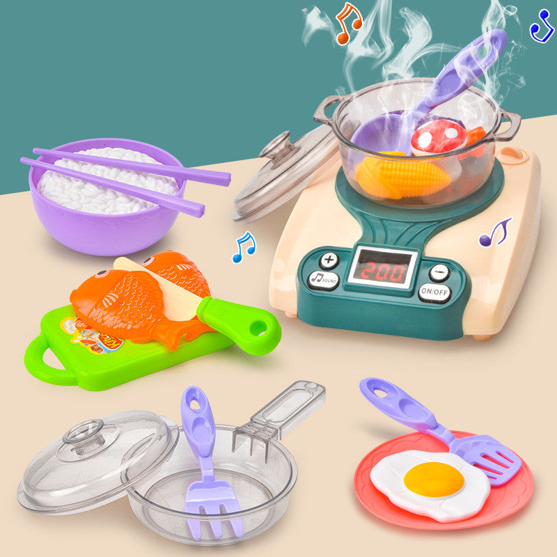 Play kitchen induction cooker toy - full view