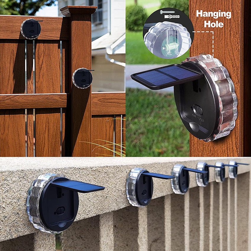 Solar wall light, solar panel detail