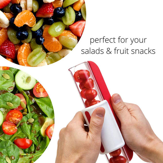 Cherry tomato and grape slicer kitchen tool