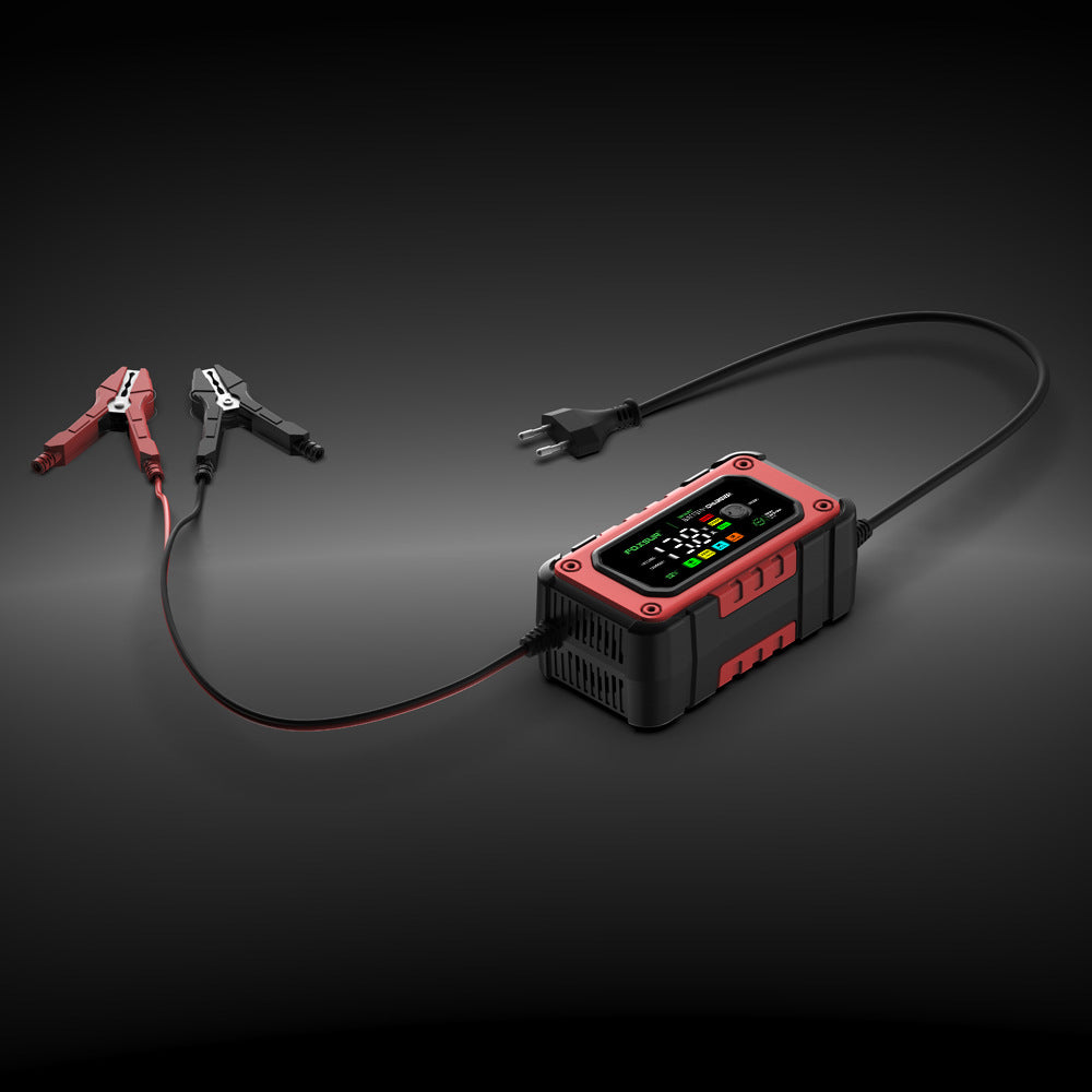 12V 7A smart battery charger - front view