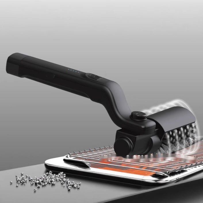 Electric rotating BBQ grill cleaning brush
