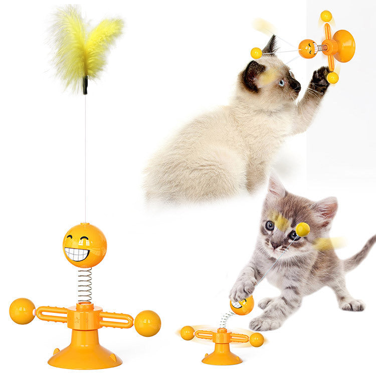 Cat Rotating Windmill Toy – Suction Scratching & Teeth-Grinding Toy – photo 14 of 18
