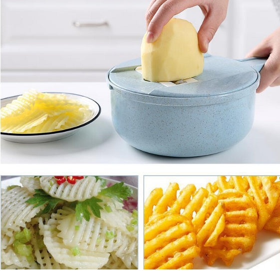 8-in-1 Mandoline Slicer – Vegetable Slicer, Potato Peeler & Grater with Strainer - product photo 4 of 5