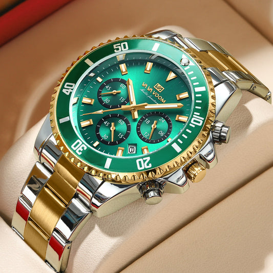Men's multi-dial quartz watch, waterproof and luminous