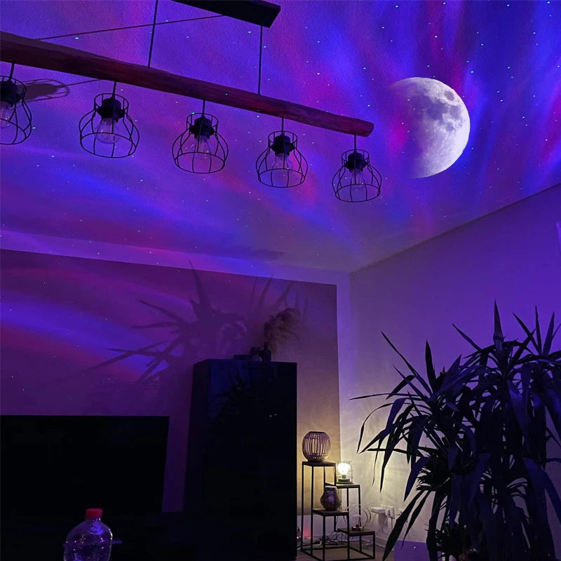 Star projector lamp - product dimensions view