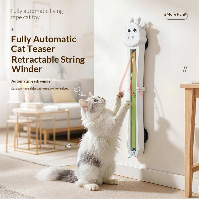 Wall-Mounted Electronic Cat Toy – Rechargeable Interactive Flying Rope - product photo 4 of 7