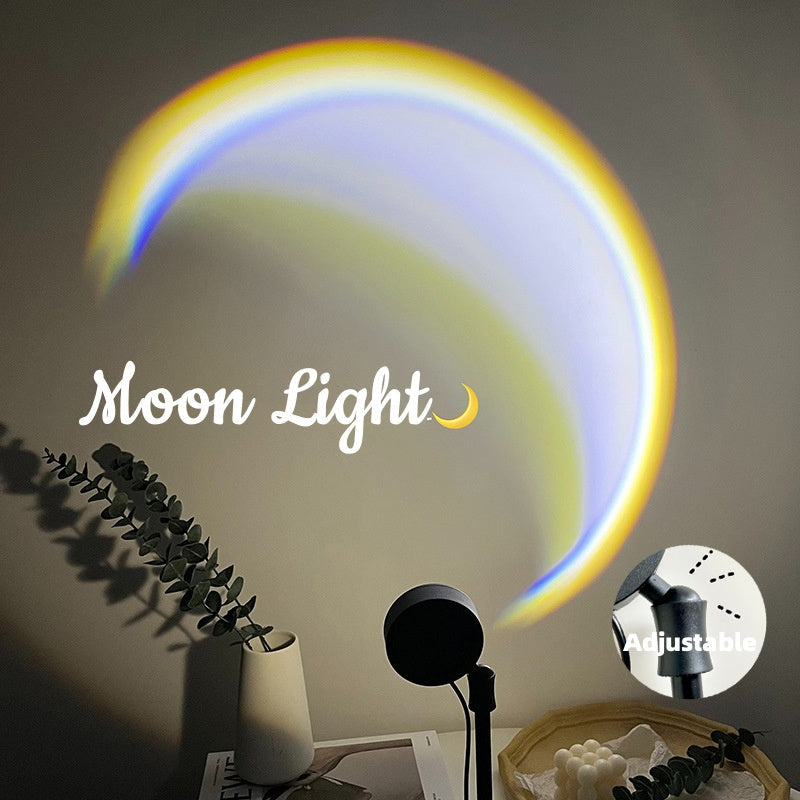INS USB moon lamp LED rainbow sunset light projector - main view