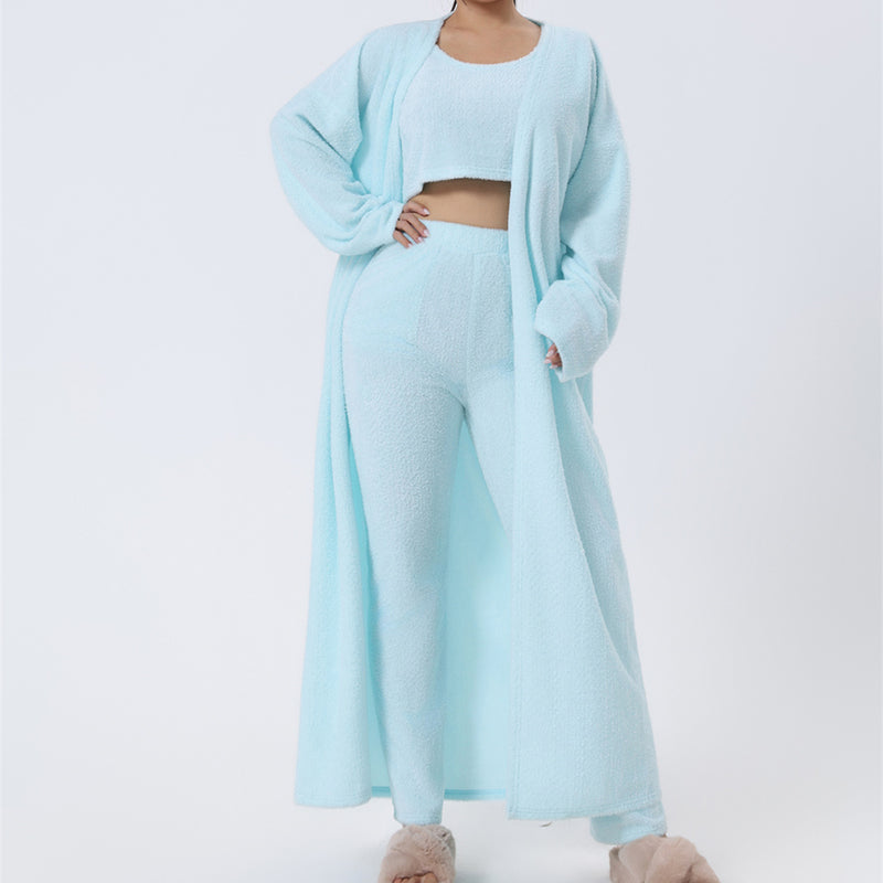 Cozy 3-Piece Pajama Lounge Set – Soft Matching Winter Loungewear - product photo 1 of 5