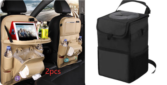 PU Leather Car Storage Bag – Multifunction Seat Back Hanging Organizer - product photo 20 of 25