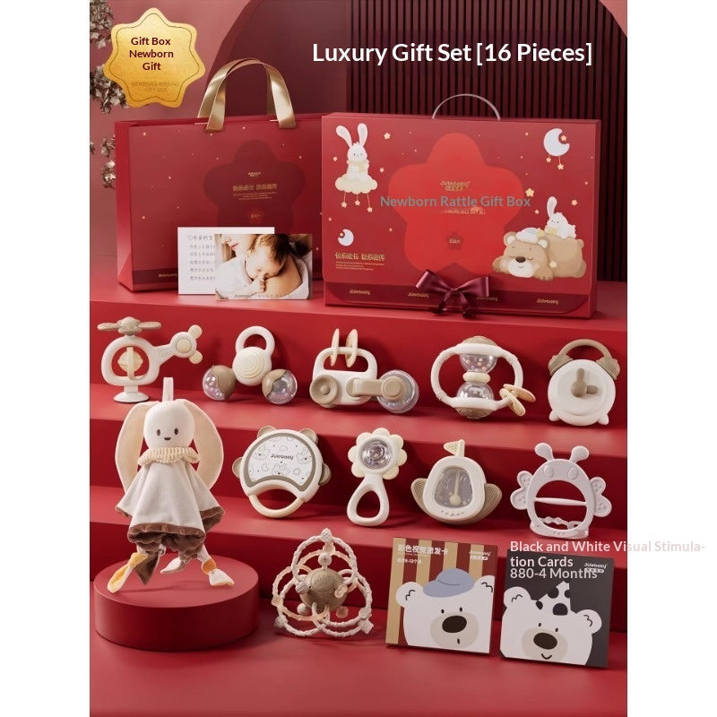Plush baby rattle toy set for sensory play – product photo 5