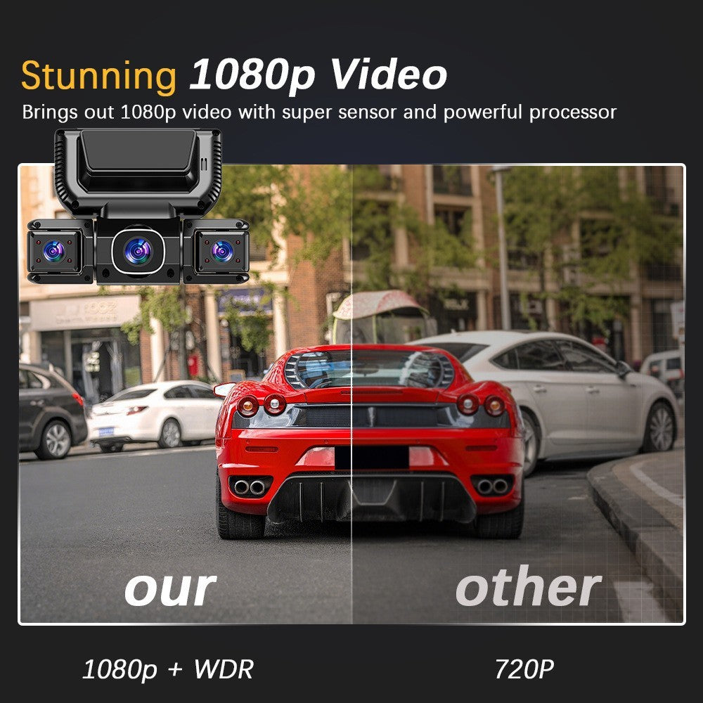 4-channel WiFi dash cam - installed in car