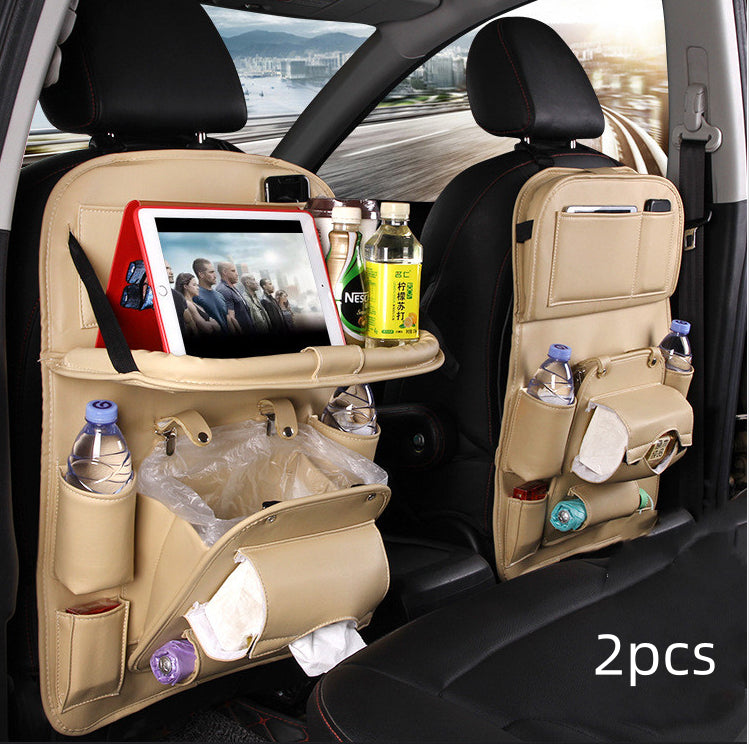 PU Leather Car Storage Bag – Multifunction Seat Back Hanging Organizer - product photo 12 of 25