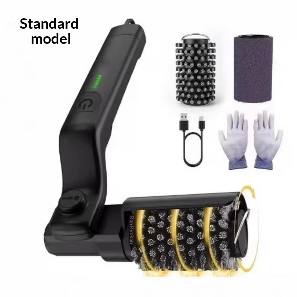 Grill cleaning brush additional angle