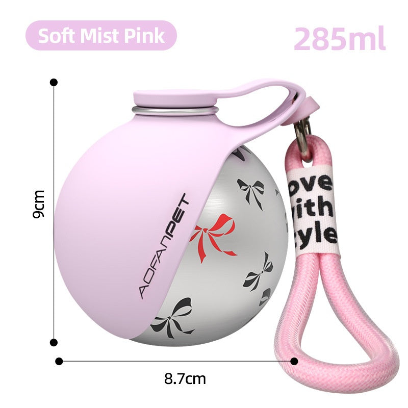 pet water bottle in pink