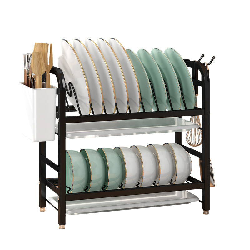 Kitchen storage rack hooks detail