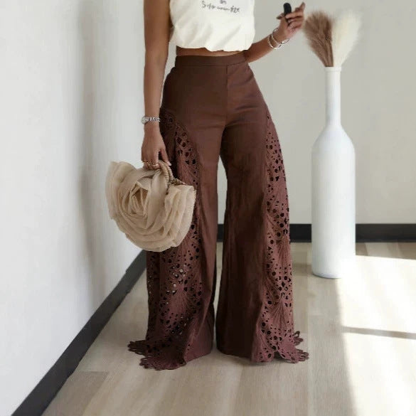 wide-leg pants back view