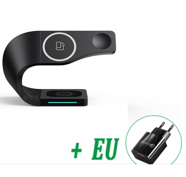 4-in-1 wireless charging stand for phone watch and earphones - photo 10 of 12