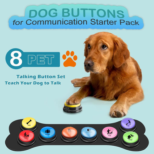 Dog Talking Buttons – 8-Piece Pet Communication Training Set – photo 2 of 5