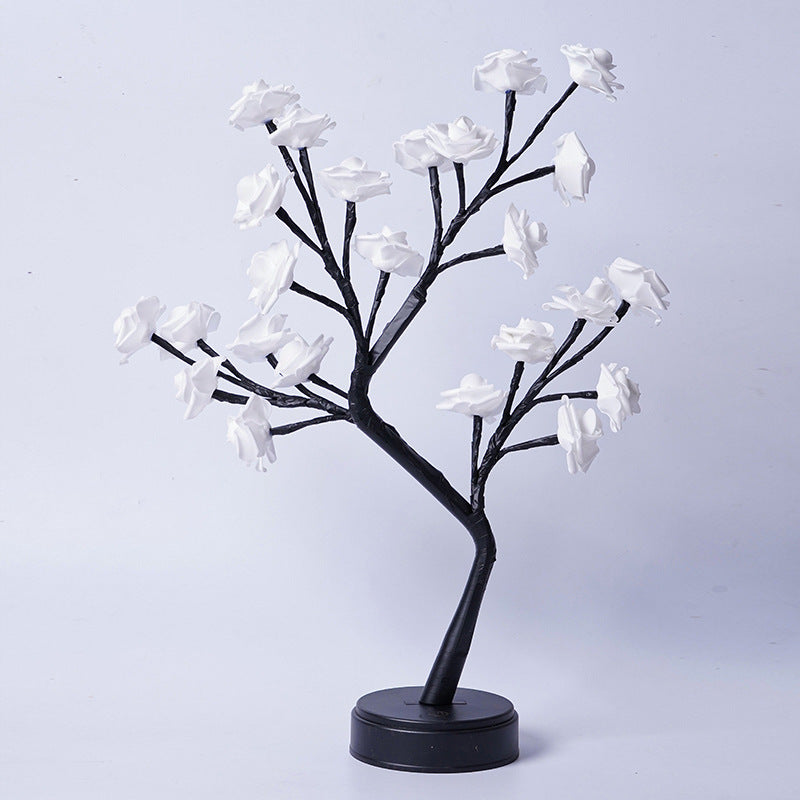 Rose fairy lamp, red rose variant
