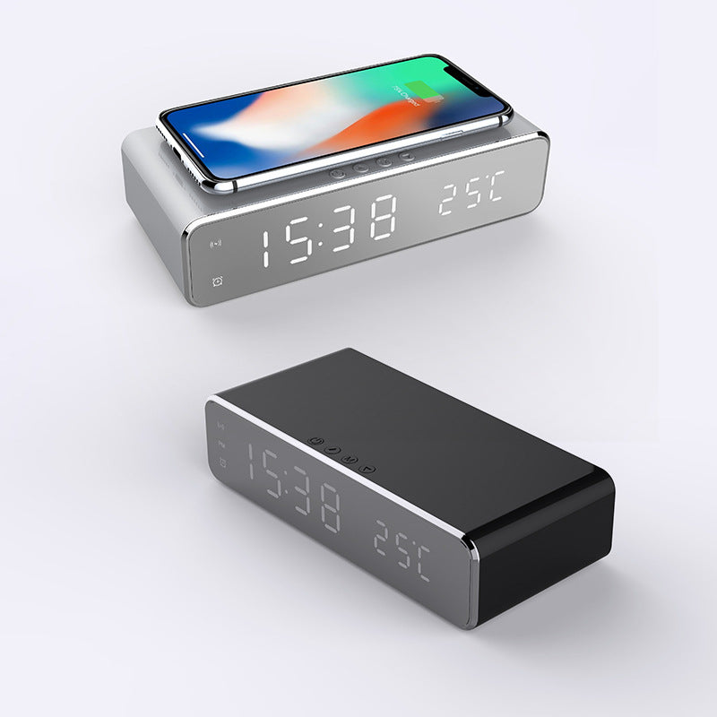 LED Electric Alarm Clock With Wireless Charger Desktop Digital Clock - product photo 6 of 6