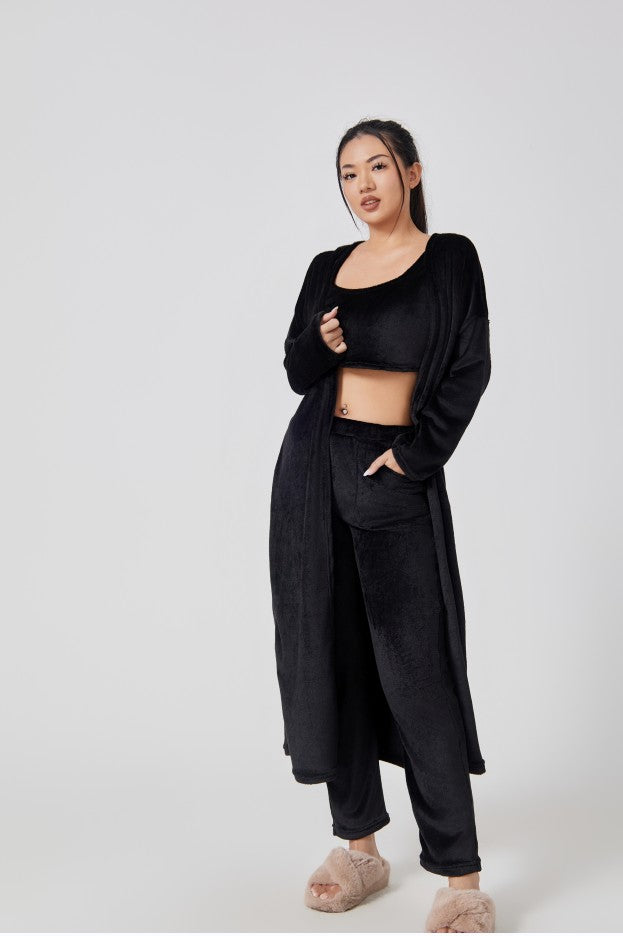 Cozy 3-Piece Pajama Lounge Set – Soft Matching Winter Loungewear - product photo 4 of 5