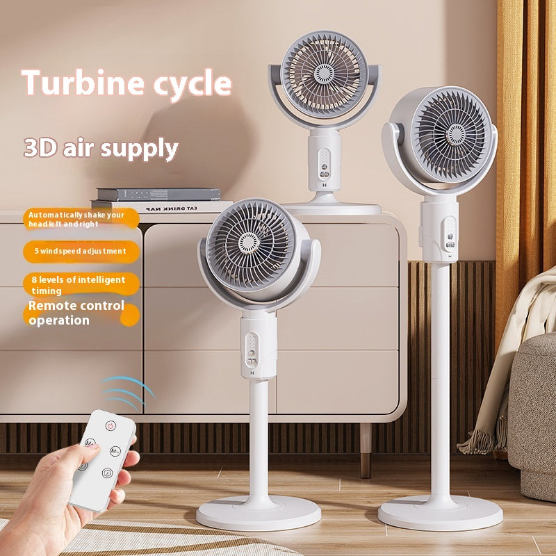 Bladeless Air Circulator Fan – Quiet 3D Oscillating Turbine, Remote Control - product photo 1 of 8