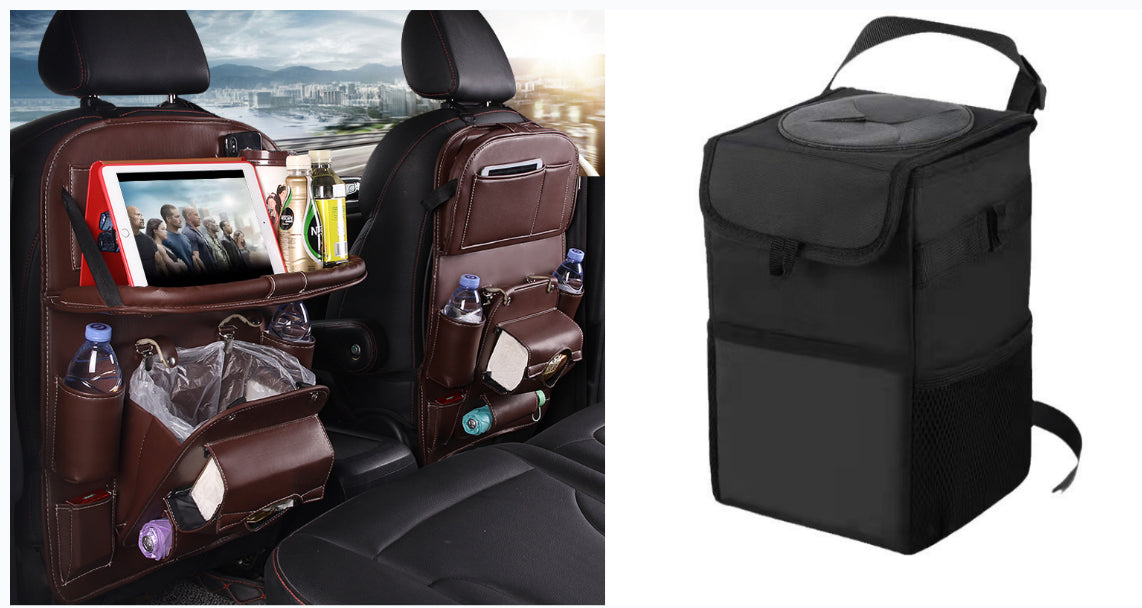 PU Leather Car Storage Bag – Multifunction Seat Back Hanging Organizer - product photo 10 of 25