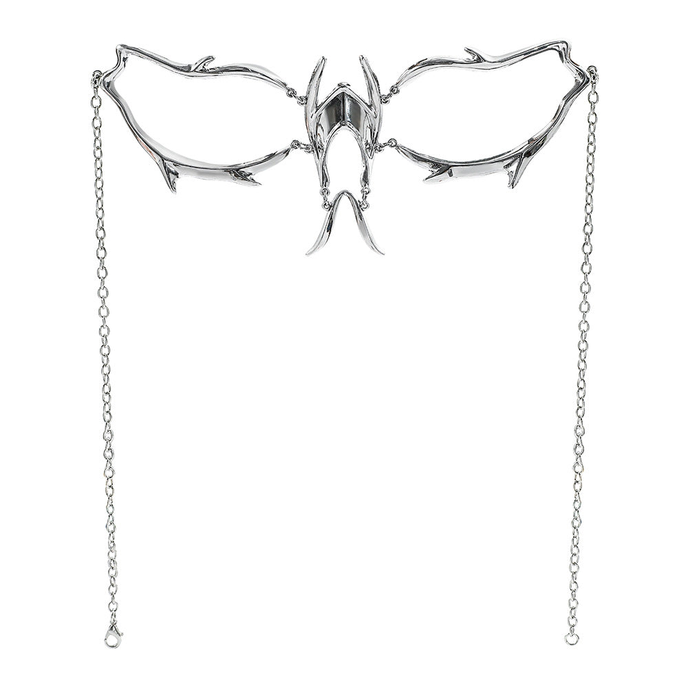 Streamline Metal Face & Nose Jewelry Set – Silver Body Decoration - product photo 7 of 8