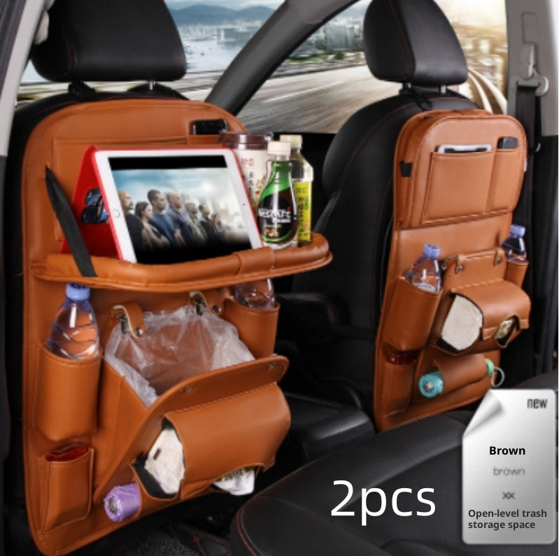 PU Leather Car Storage Bag – Multifunction Seat Back Hanging Organizer - product photo 8 of 8