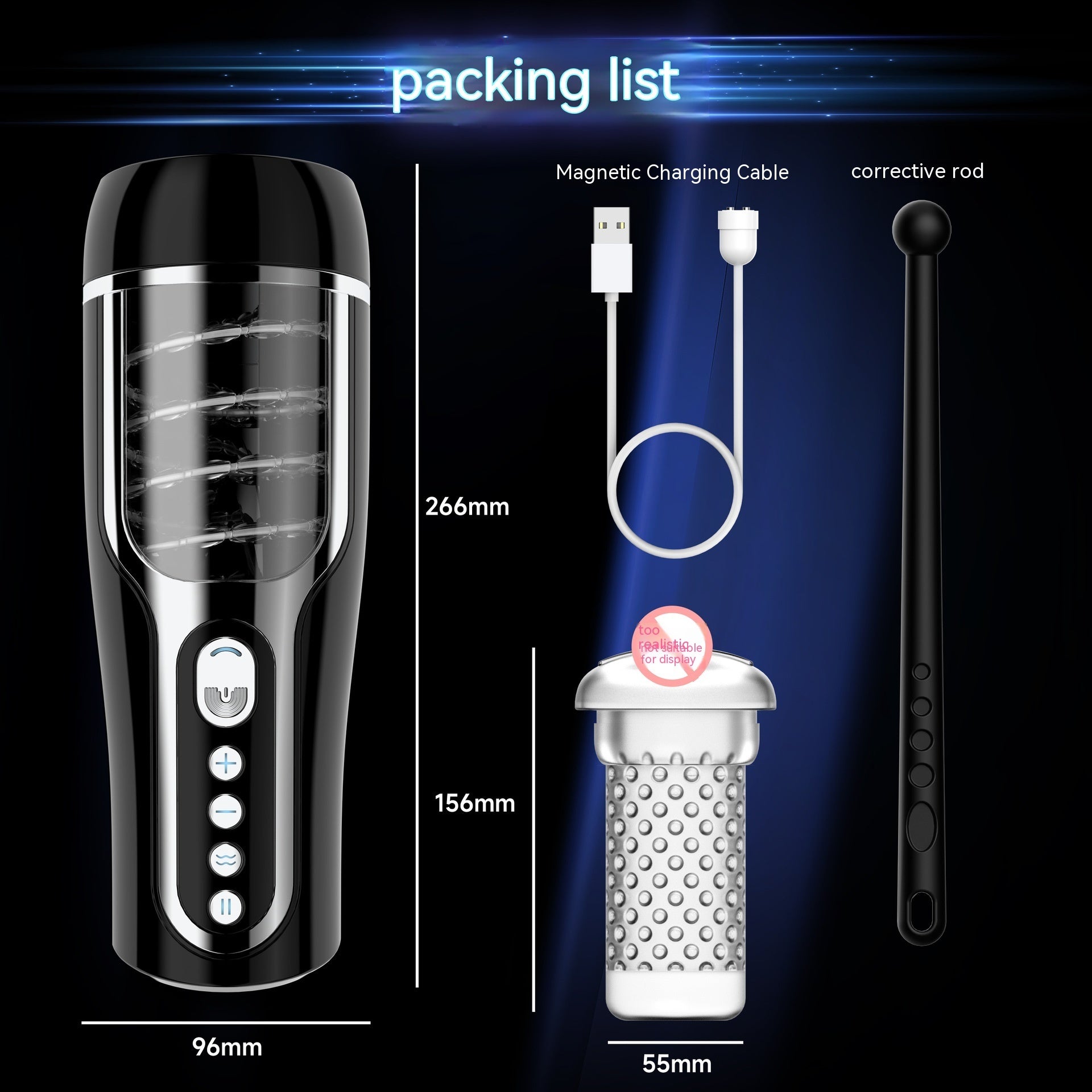 Close-up of massager material and texture
