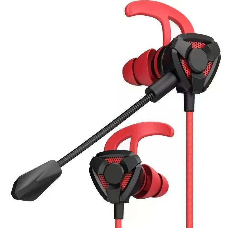 Earphones plugged into gaming device