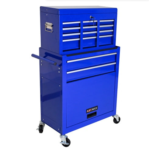 High-Capacity Rolling Tool Chest with Wheels – 8-Drawer Tool Storage Cabinet (Blue) - product photo 5 of 5