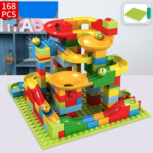 compatible building block slide set, assembled model