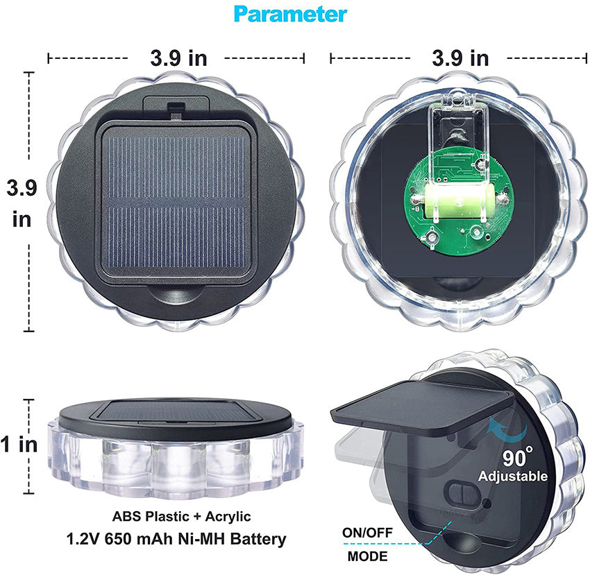Solar wall light, warm white light mode